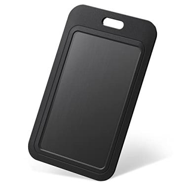 Imagem de Uniclife Porta-crachá de identificação deslizante preto vertical plástico para cartão com janela transparente para escritório, escola, identidade, cartões de crédito, cartões de proximidade, cartões de motorista, carteiras de motorista, 3 unidades