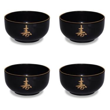 Imagem de Kit C/4 Tigela Japonesa Udonbati Médio Bowl Cozinha 14X7,5cm - Ac