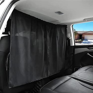 Imagem de Cortinas de privacidade divisória de carro, cortina removível de divisória de assento de carro, cortina de guarda-sol para privacidade viagem soneca noite carro acampamento