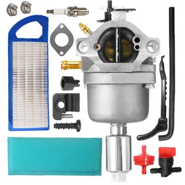 Imagem de LEIMO 799727 Carburador para Briggs & Stratton 799727 698620 794572 14HP 15HP 16HP 17HP 17.5 HP 18HP Intek Motores Gramado trator Cortador Nikki Carb, com kit de filtro de ar