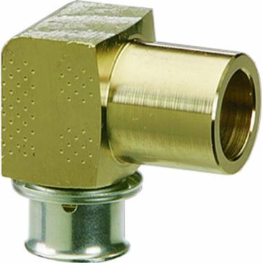 Imagem de Viega 99309 PureFlow Adaptador de tubo de pressão PEX Bronze com prensa fêmea de 0,9 cm por 0,9 cm de espessura x cobre