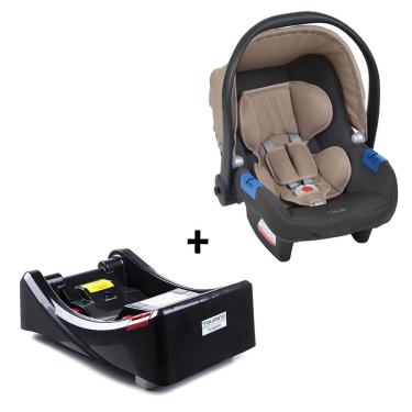 Imagem de Conjunto Bebê Conforto com Base para Carro Burigotto Touring X de 0 até 13 Kg Cinza e Bege
