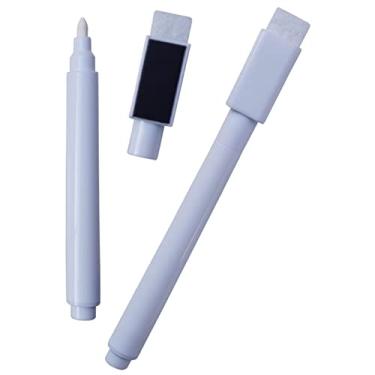 Imagem de 5 Canetas Giz Líquido Branca para Quadro Preto com Apagador e Imã Cor:Branco