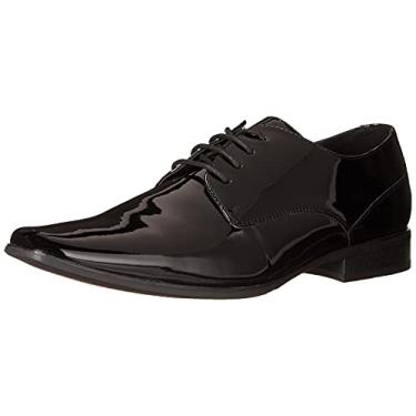 Imagem de Calvin Klein Sapato Oxford Brodie masculino, Patente preta 967, 38