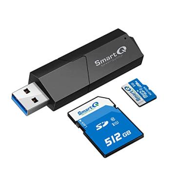 Imagem de SmartQ Leitor de cartão portátil C307 USB 3.0 para SD, SDHC, SDXC, MicroSD, MicroSDHC, MicroSDXC, com design avançado multifuncional