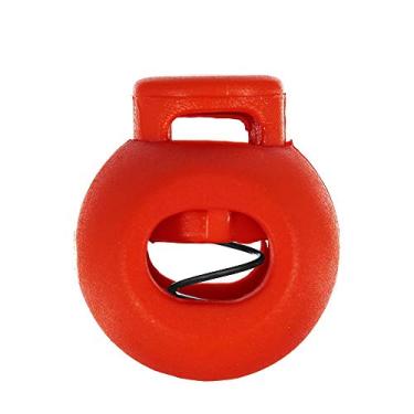 Imagem de West Coast Paracord Trava de cordão de bola redonda única de plástico - cordão paracord alternador (laranja, pacote com 25)