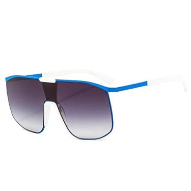 Imagem de Óculos de sol quadrados de luxo de uma peça para mulheres vintage com escudo de grandes dimensões óculos de sol masculinos retrô transparentes, 2, tamanho único