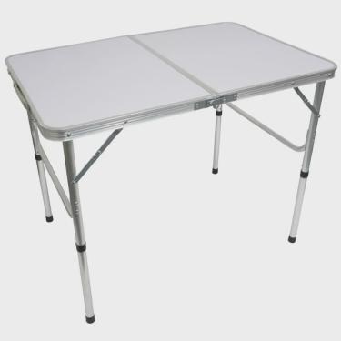 Imagem de Mesa de Camping Praia Dobrável 90x60 em Alumínio e Vira Maleta Importway IWMCD-9060