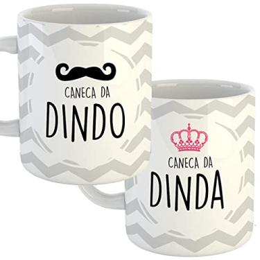 Imagem de Kit c/2 canecas do dindo da dinda presente padrinho/madrinha