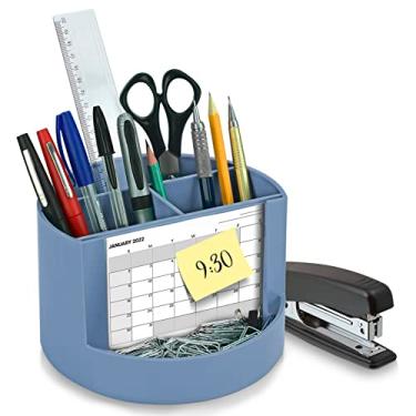 Imagem de Acrimet Mix Organizer, Organizador de Mesa com Porta Foto e Suporte para Lápis, Cor Azu...