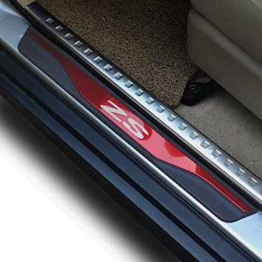 Imagem de GZBFTDH Proteção de Peitoril Soleira da Porta, para MG ZS 2017-2022 Carro Acessórios, Aço Inoxidável Kick Plate Guard de Pedal de Limiar Protetor, Peças para Automóveis