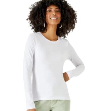 Imagem de Camiseta Cotton light, Malwee, Feminino, Branco, G