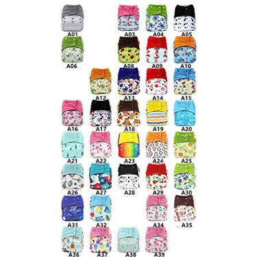 Imagem de AIO — Fralda de pano lavável reutilizável lavável com inserção de carvão de bambu durante a noite (D12+1)