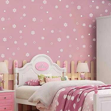 Imagem de Kit Adesivos de Parede Flocos de Neve-rosa-m
