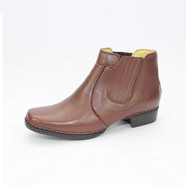 Imagem de botina semi-social masculina em legitimo couro bovino tipo floater 36/45 (44, floater chocolate)