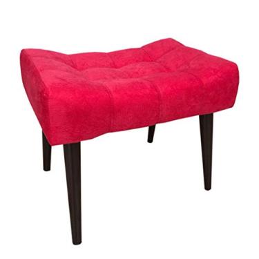 Imagem de Puff Capitonê Luxo Sued Vermelho