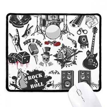 Imagem de Mouse pad de borracha para jogos com bordas costuradas com combinação de instrumentos musicais