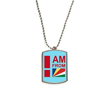 Imagem de DIYthinker Colar com pingente I Am from Seychelles de aço inoxidável para cachorro