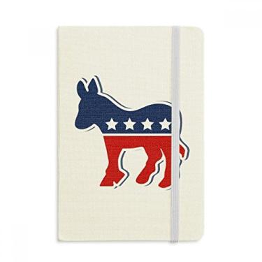 Imagem de Caderno com emblema do Partido Democrático Americano, capa dura oficial, diário clássico