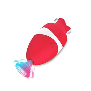 Imagem de Vibrador Ponto G Poderoso Massageador Língua Lambendo Clitóris Estimulador Erótico Zatla Shop (Vermelho)