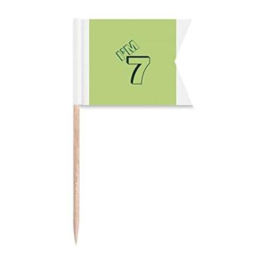 Imagem de Sinalizadores de palitos de aniversário digitais de sete idades para placa de queijo de bolo de festa