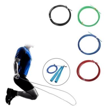 Imagem de Corda De Pular Jump Rope Funcional Fit Aço 3 Metros Super Speed Treino