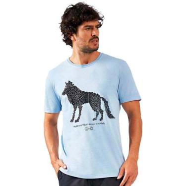 Imagem de Camiseta Acostamento Wolf Peces O23 Azul Masculino