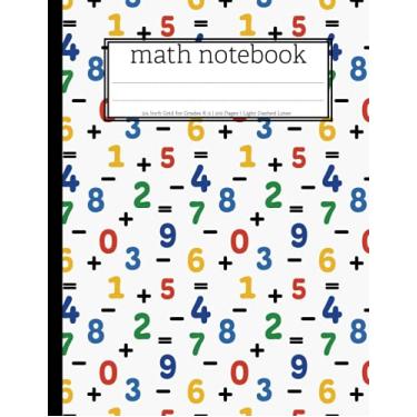 Imagem de Math Notebook: ¾ Inch Large Grid Graph Paper Composition Notebook for Elementary Grades K-2