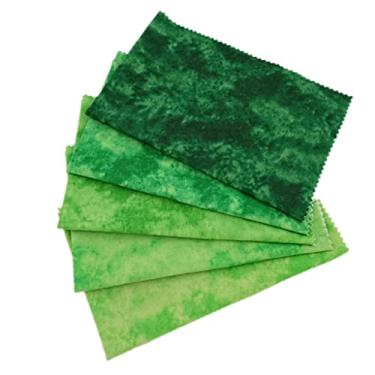 Imagem de DYNWAVE 5 unidades impressas de tie-dyed acolchoado 18 polegadas pano de algodão gordura quarto para camisas scrapbooking , Verde