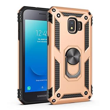 Imagem de Capa de celular Para Samsung Galaxy J2 Core Mobile Phone Case e suporte, com caixa de suporte magnético, proteção à prova de choque pesada para Samsung Galaxy J2 Core (2020) J260 (Color : Gold)
