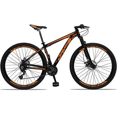 Imagem de Bicicleta Aro 29 Drais 21V Câmbios e Trocador Shimano Freio a Disco MTB PRETO+LARANJA 19