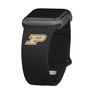 Imagem de AFFINITY BANDS Pulseira esportiva de silicone Purdue Boilermakers compatível com Apple Watch (38 mm/40 mm – preta)