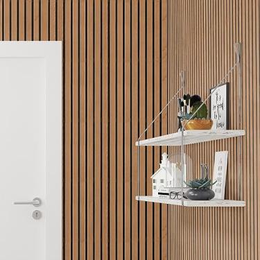 Imagem de Papel De Parede Ripas De Madeira Natural Vinilico Sala Quarto Ripado Auto Colante 10m