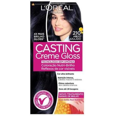 Imagem de Coloração Casting Creme Gloss - Lóreal Paris -  Preto Azulado 210 - Ca
