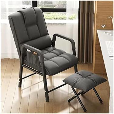 Imagem de Poltrona Para Sala De Estar Com Encosto Ajustável Cadeira Moderna Com Apoio Para Os Pés Otomano Cadeira Reclinável Confortável De Veludo Falso Com Apoio Para Os Pés Para Sala De Estar, Sala De Lei