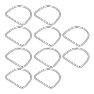 Imagem de Anéis D Semicirculares, Fivela de Anel D Com Acabamento Brilhante à Prova de Ferrugem 316 Aço Inoxidável 10 Peças Multifuncional para Aplicações Industriais (35 * 32 * 4MM)