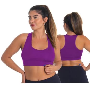 Imagem de Top Fitness para Malhar Treino Academia Nadador Suplex Sem Bojo Trygg (G, Roxo)