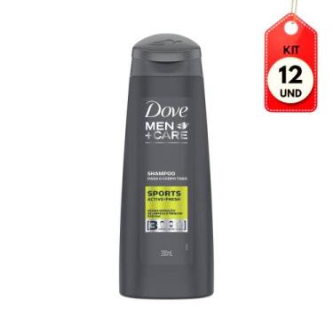 Imagem de Kit C/12 Dove Men Care Sport Active Shampoo P/ Todo O Corpo 200ml