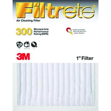 Imagem de 3m Filtro eletrostático para redução de poeira Filtrete 25,4 cm x 50,8 cm x 2,5 cm plissado 300 Mpr