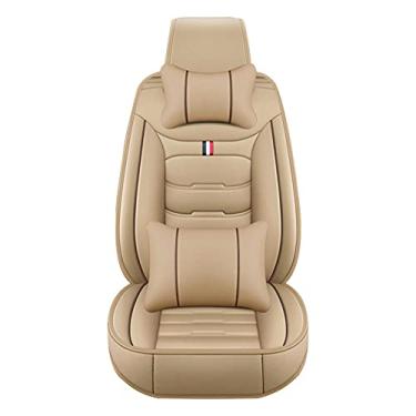Imagem de Jialuode Capa de assento de carro compatível com Cadillac ATS CT4 CT5 CT6 CTS DTS DeVille Escalade SRX XT4 XT5 XTS, protetor de assento de couro durável e respirável capa de almofada confortável