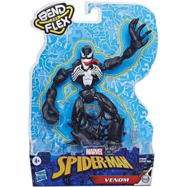 Imagem de Spider-Man Marvel Bend e Flex Venom Action Figure Toy, Figura flexível de 6 polegadas, inclui acessório web, para crianças de 4 anos ou mais