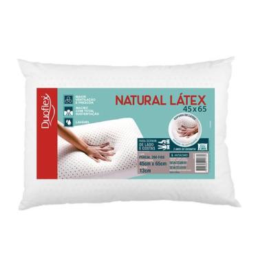Imagem de Travesseiro Látex Natural 45X65 Ideal Para Dormir De Lado Ou Costas -