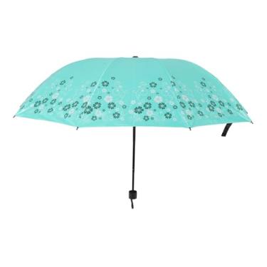 Imagem de Guarda-sol, Guarda-chuva Dobrável Com Abertura Manual e Fechamento à Prova de para Dias Chuvosos (Verde)