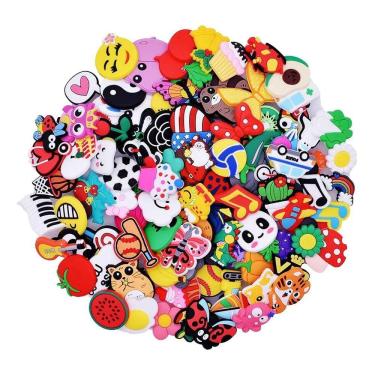 Imagem de Jibbitz Crocs, unissex, 100 peças, alfinetes, acessórios, sandálias