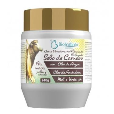 Imagem de Creme Hidratante para Pés, Mãos, Joelhos e Cotovelos com Óleo de Argan e Amêndoas, Sebo de Carneiro e Extrato de Mel, 240g