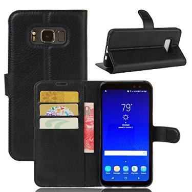 Imagem de Capa para Samsung Galaxy S8 Active â€“ Capa carteira flip de couro PU de para Samsung Galaxy S8 Active, capa de proteção de telefone estilo empresarial, capa com [compartimentos para
