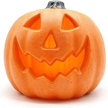 Imagem de Lanterna de luzes de abóbora de Halloween, lâmpada a pilhas para casa assombrada, decoração interna e externa