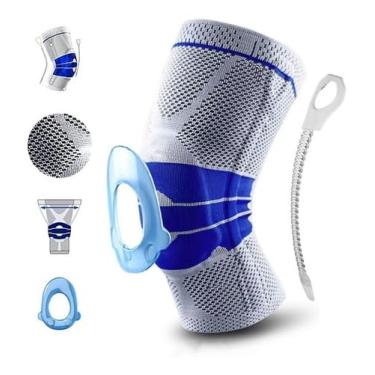 Imagem de Joelheira de compressão articulada ligamento rompido | Tensor joelho 3D silicone dores |DEPARTAMENT STORE (GG)