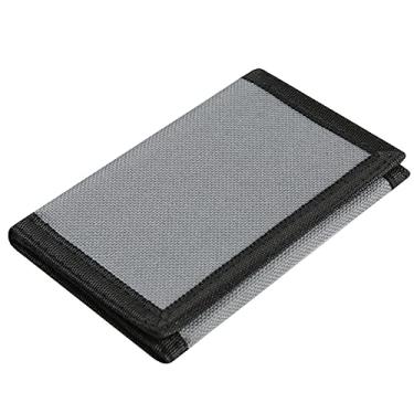 Imagem de Carteira infantil para meninos e meninas adolescentes com três dobras, carteira infantil de lona para meninos, carteiras fofas com zíper para jovens com bolso para moedas e porta-cartões, carteiras inovadoras para de crianças, Cinza, Casual