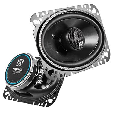Imagem de NVX® Alto-falantes de carro NSP46 10 x 15 cm, máximo 300 W, 100 W RMS, coaxial bidirecional com tweeters de domo de seda e X-Overs embutidos, fácil de instalar em carros/caminhões/portas (par)